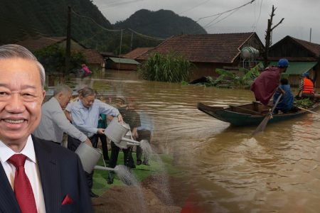 Tô Lâm và chuyến công du… trồng cây giữa lúc dân vật lộn trong biển lũ