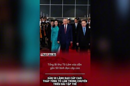 Gần 50 lãnh đạo cấp cao: Tháp tùng Tô Lâm trong chuyến triều bái tập thể.