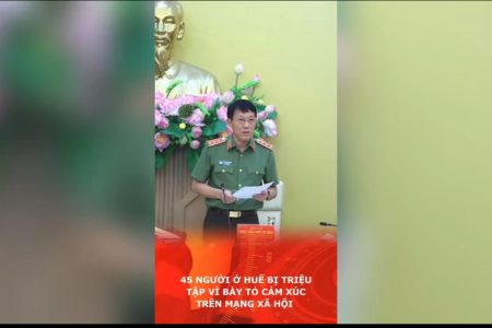 45 người ở Huế bị triệu tập vì bày tỏ cảm xúc trên mạng xã hội