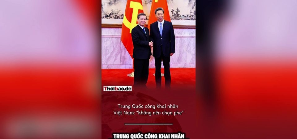 Trung Quốc công khai nhắn Việt Nam „không nên chọn phe“