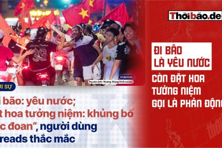 Đi bão là yêu nước, còn đặt hoa tưởng niệm gọi là phản động