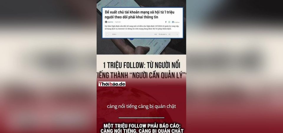 Một triệu follow phải báo cáo: Càng nổi tiếng, càng bị quản chặt