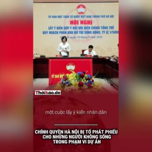 Chính quyền Hà Nội bị tố phát phiếu cho những người không sống trong phạm vi dự án