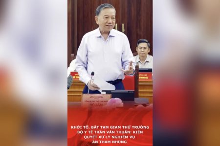 ตั้งข้อหาและสั่งให้รองรัฐมนตรีว่าการกระทรวงสาธารณสุข Trần Văn Thuấn ถูกคุมขังเพื่อสอบสวน: ความมุ่งมั่นอย่างแน่วแน่ในการจัดการกับคดีทุจริตอย่างเคร่งครัด