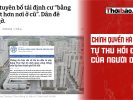 Chính quyền Hà Nội tự thu hồi đất của người dân