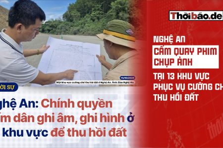Nghệ An: Cấm quay phim, chụp ảnh tại 13 khu vực phục vụ cưỡng chế thu hồi đất