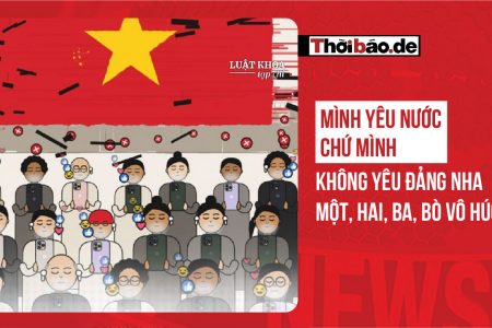 “Mình yêu nước chứ mình không yêu đảng nha. Một, hai, ba, bò vô húc.” 